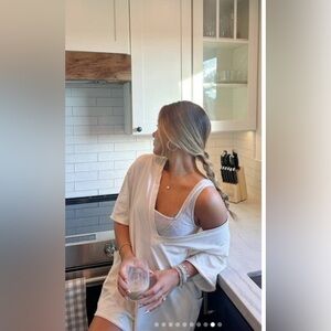 NWT Free People Movement Hot Shot Tee Romper-Bleached Clay Size: Small